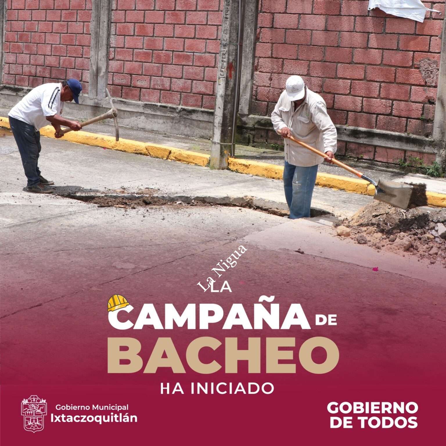 DA INICIO EN IXTACZOQUITLÁN CAMPAÑA DE BACHEO.