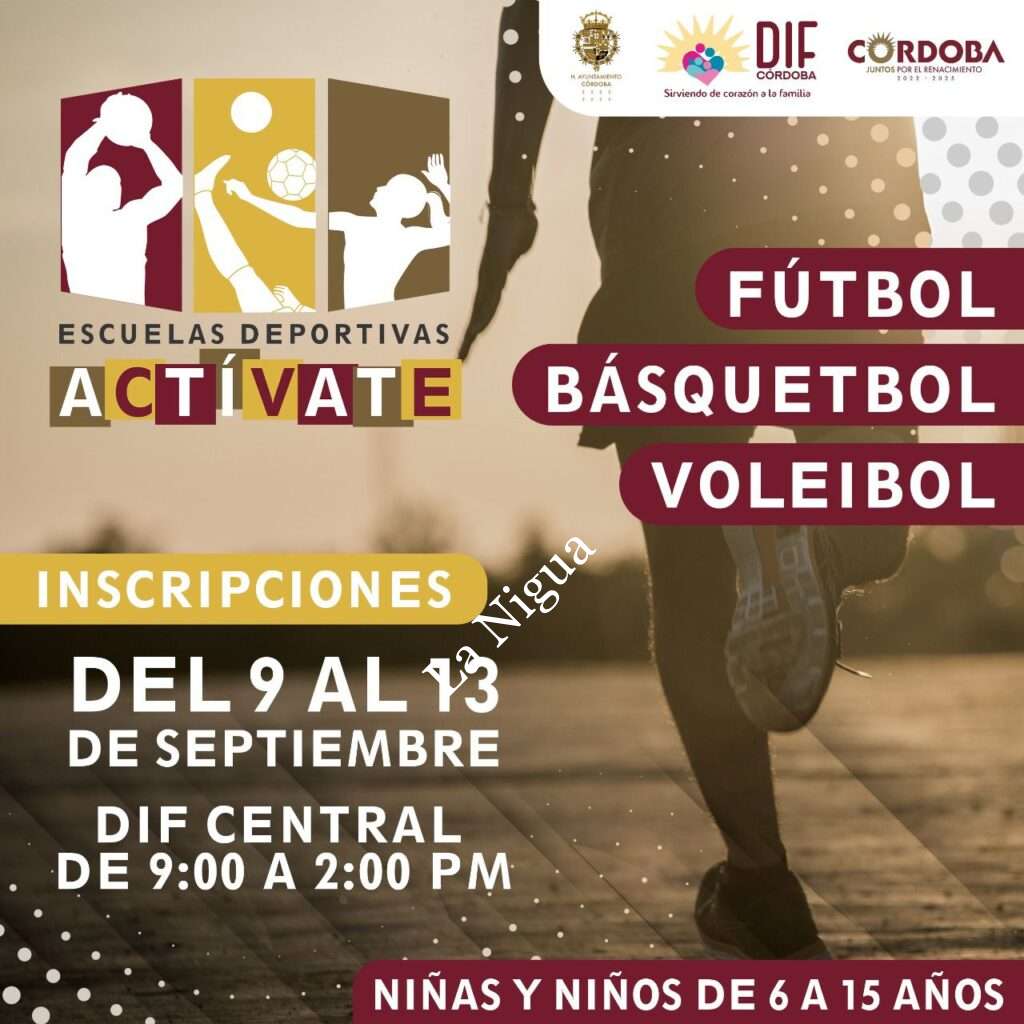 DIF Municipal te invita a formar parte de sus escuelas deportivas “ACTÍVATE”.
