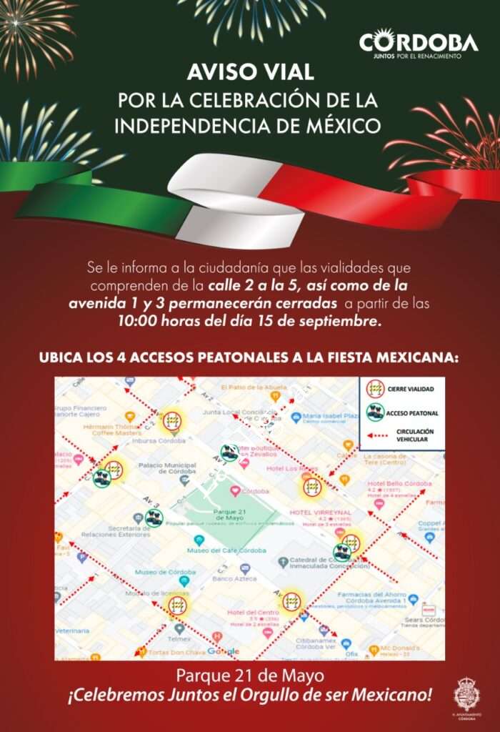 Se garantiza seguridad en festejos patrios; habrá cierre vial en Centro Histórico