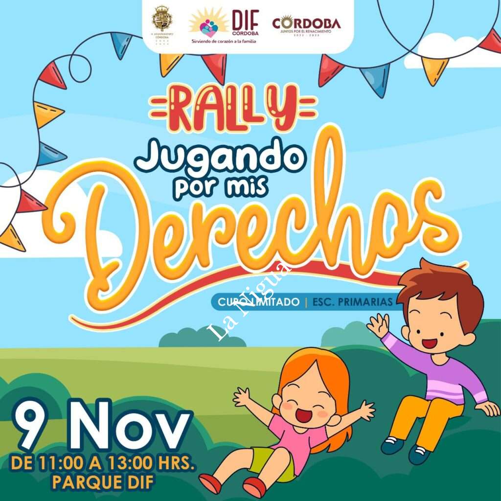 DIF Municipal invita a las escuelas primarias de nuestro municipio a participar en el Rally “Jugando por mis Derechos”.