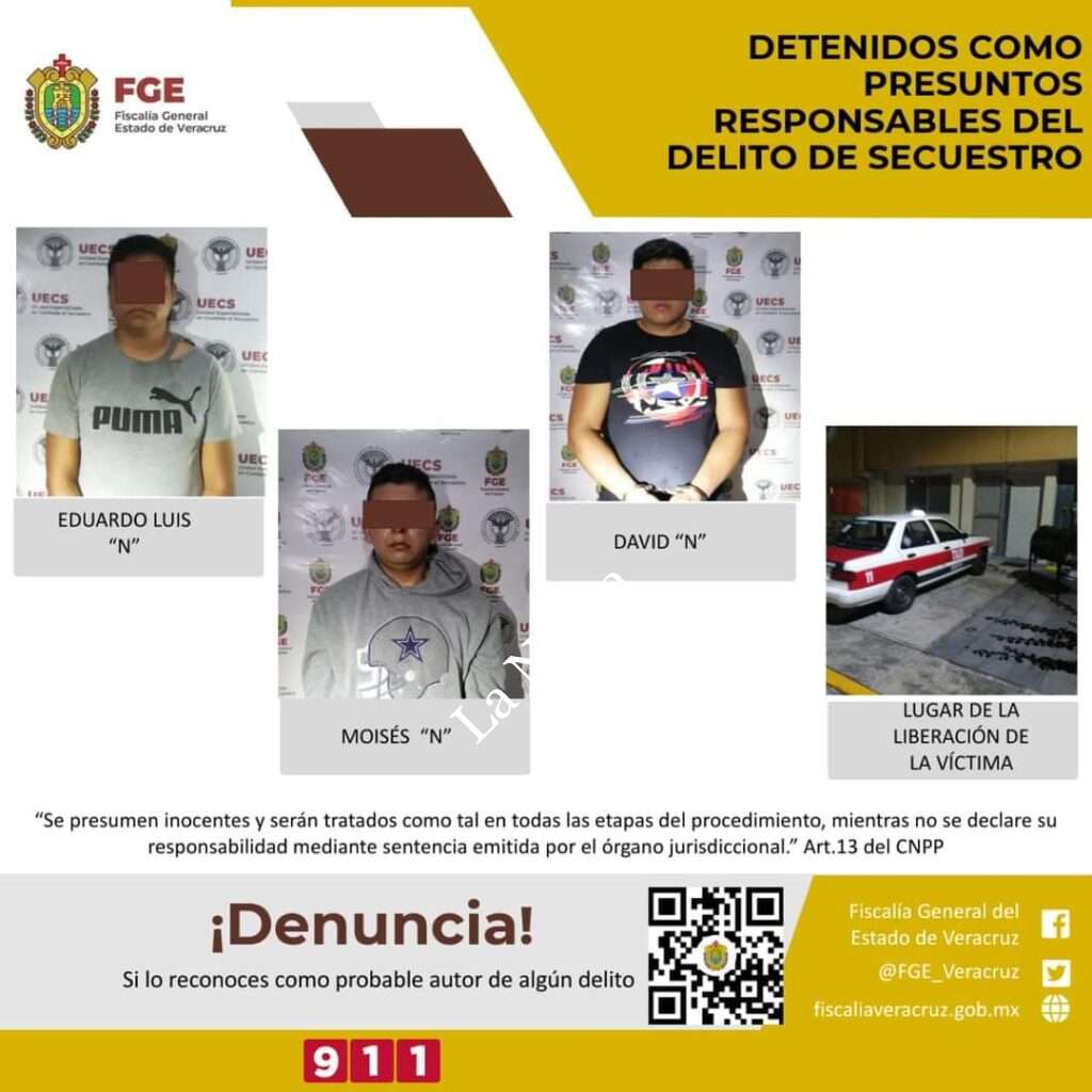 UECS RESCATA A VÍCTIMA DE SECUESTRO EN NOGALES Y DETIENE A TRES PRESUNTOS DELINCUENTES, ENTRE ELLOS UN EX POLICÍA ESTATAL