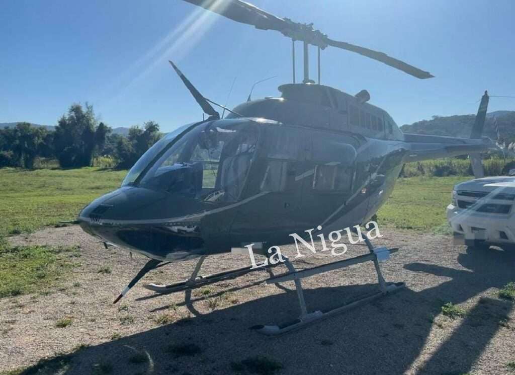 Reutilizan helipuerto clandestino, decomisan helicóptero, camioneta y hay un detenido