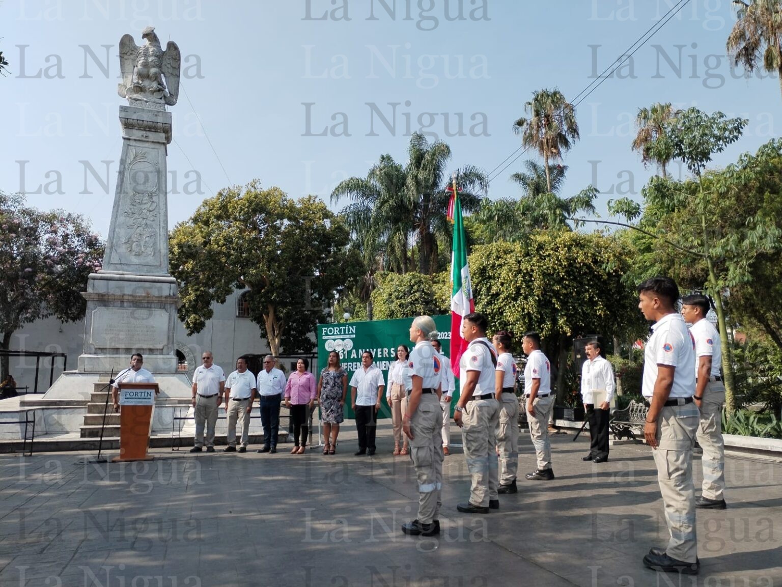 Realizan acto cívico por 161 aniversario del Enfrentamiento de El Fortín