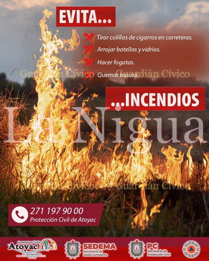 Advierte PC de Atoyac por riesgo de incendios ante ola de calor