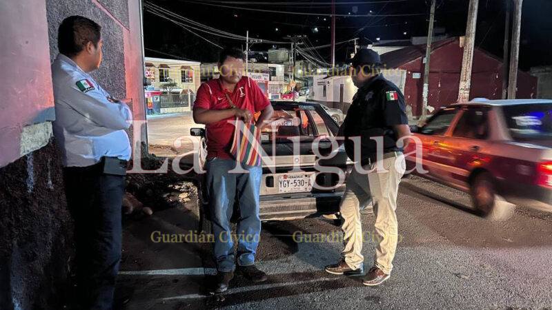 Tránsito Municipal asegura vehículo a ebrio conductor