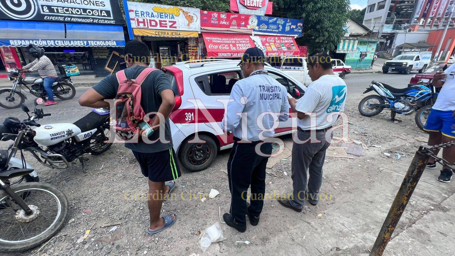 Percance sobre la municipalizada dejó solo daños materiales