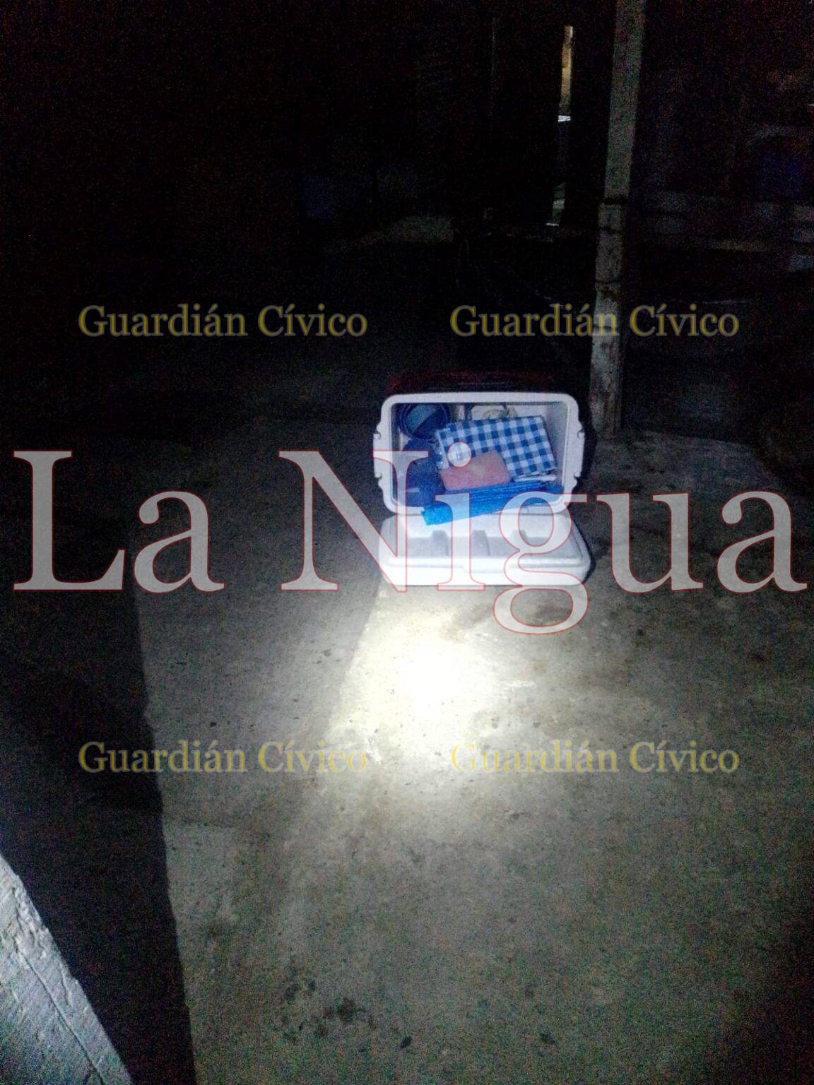 Ladrón se da a la fuga y deja tirada una hielera