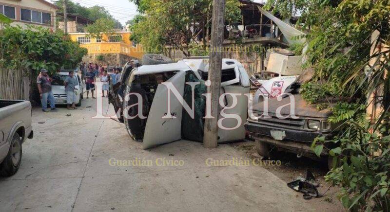 PIPA DE GAS VOLCÓ EN UNA COMUNIDAD