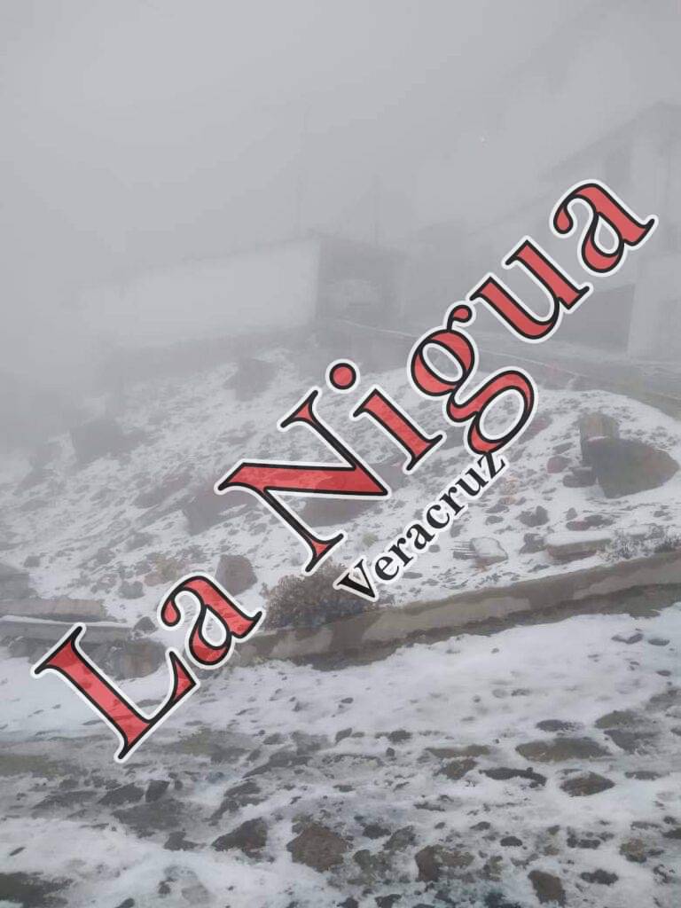 Se registra ligera caída de nieve en Cofre de Perote