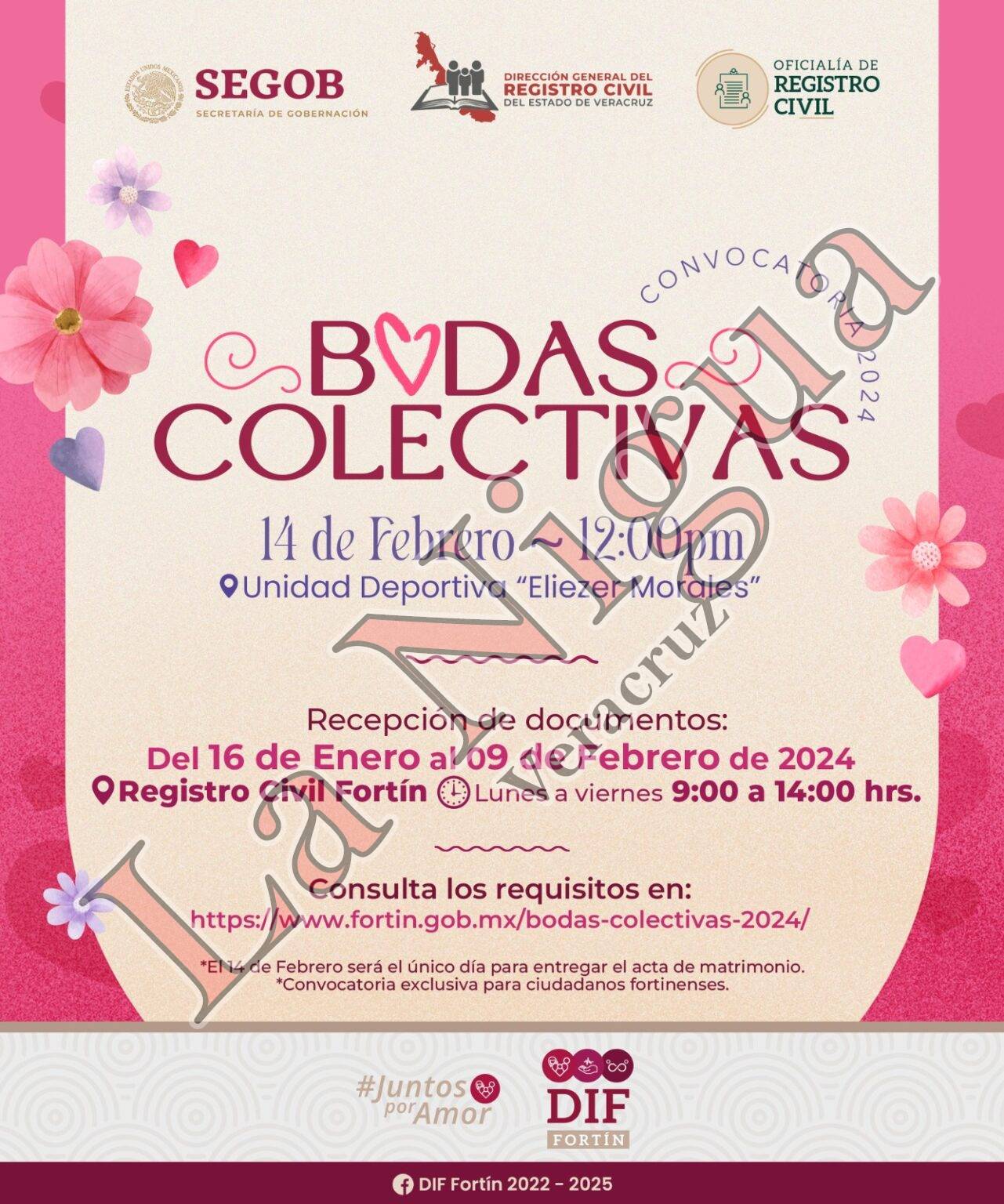 Emite DIF y Registro Civil convocatoria para Bodas Colectivas