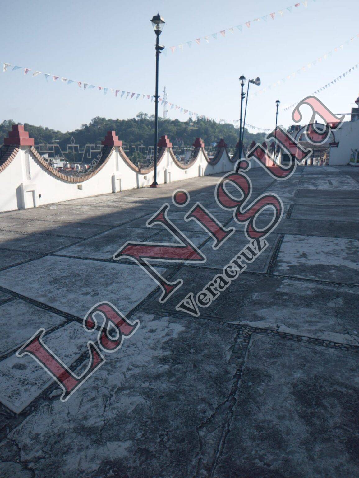 Podria colapsar el atrio de la Iglesia de la Asunción y afectar al Mural Escultorico en Papantla