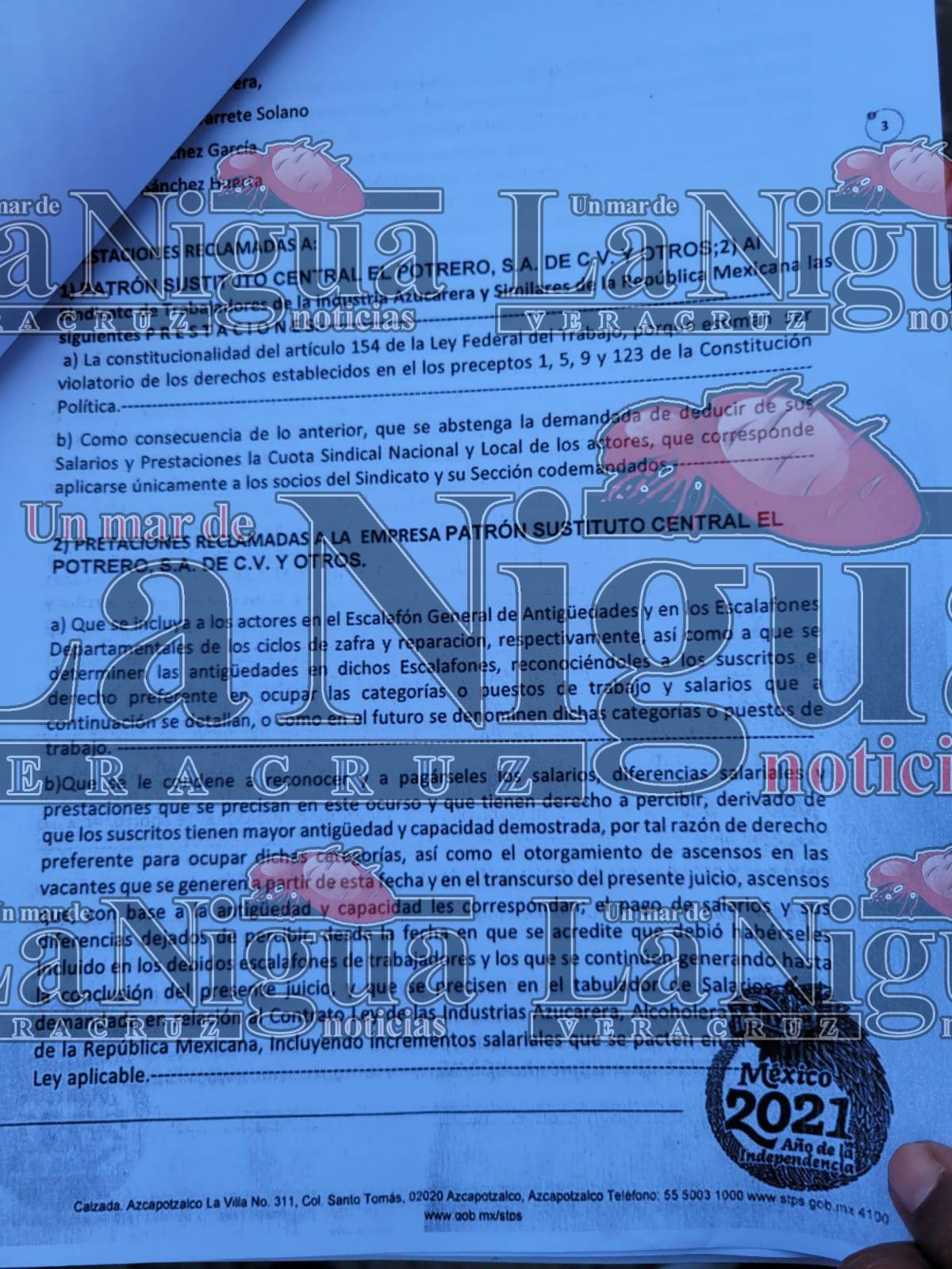 Obreros despedidos de El Potrero piden a Nahle su intervención para ser liquidados 14 WhatsApp Image 2024 02 11 at 12.49.06