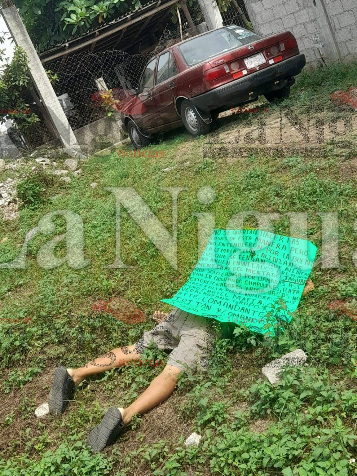 Ejecutan a Cantinero y le dejan narcomensaje