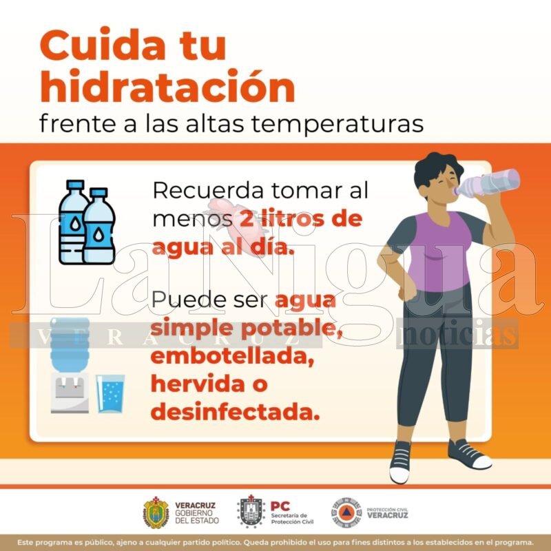 Exhorta Protección Civil Fortín a protegerse ante altas temperaturas
