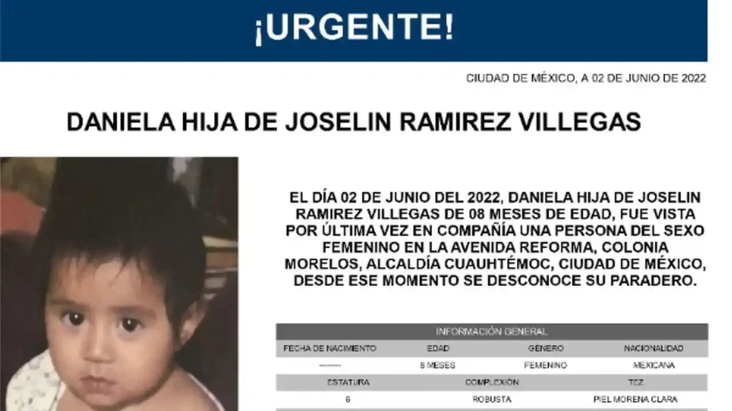 Activan Alerta Amber por bebé robada a limpiaparabrisas de Garibaldi alerta amber para daniela hija de joselin ramirez villegas