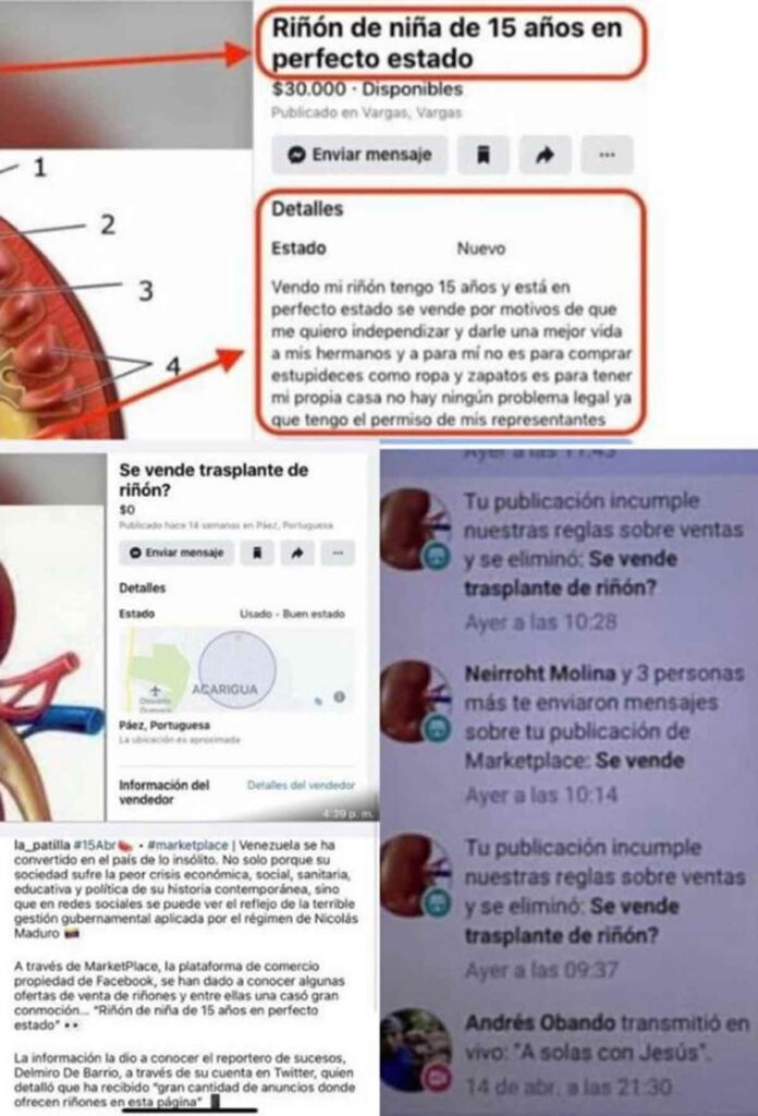 "Riñón de niña de 15 años en perfecto estado"; cae mujer por venta de órganos 2 anuncios