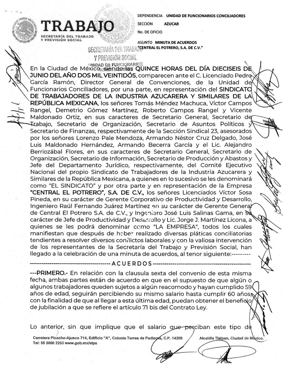 Rescindido Líder azucarero de Potrero por oponerse a reacomodo