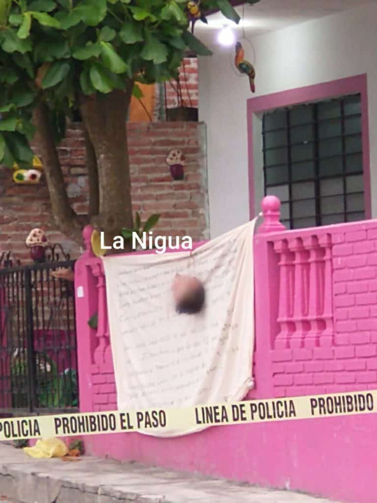 Dejan cabeza humana colgada en Papantla