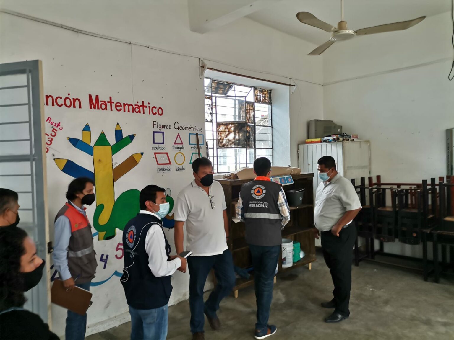 Supervisa la SPC, instalaciones de la escuela “Donato Marquez” tras reporte de daños en Papantla