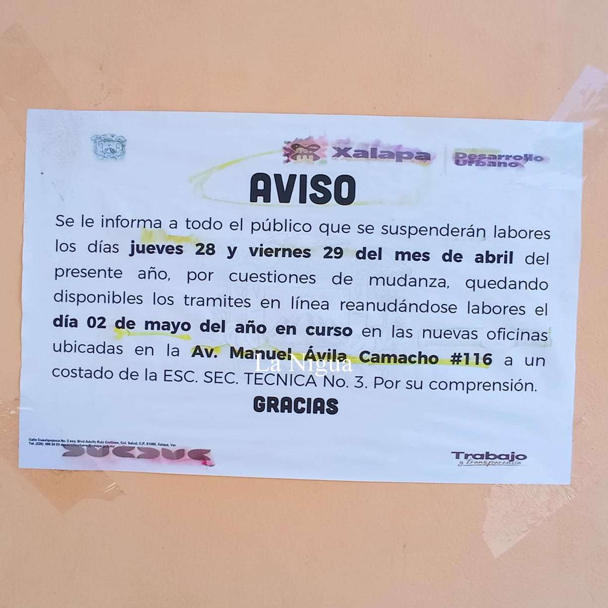 Mudan oficinas de Desarrollo Urbano en Xalapa y causan malestar en usuarios 1 img 20220428 wa00343537995993829200167