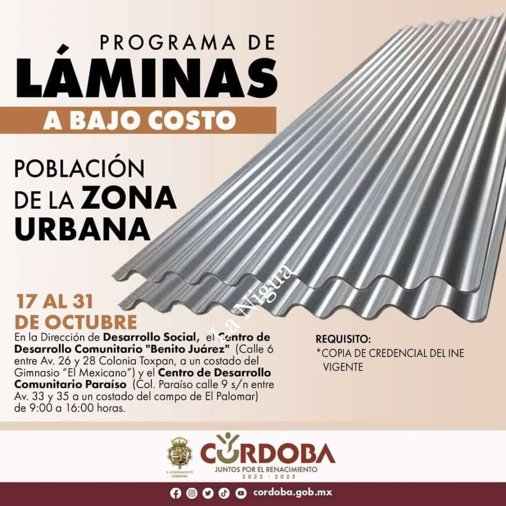 Emite Desarrollo Social convocatoria para adquirir láminas de zinc con subsidio 2 img 20221016 wa00257894159058770534910