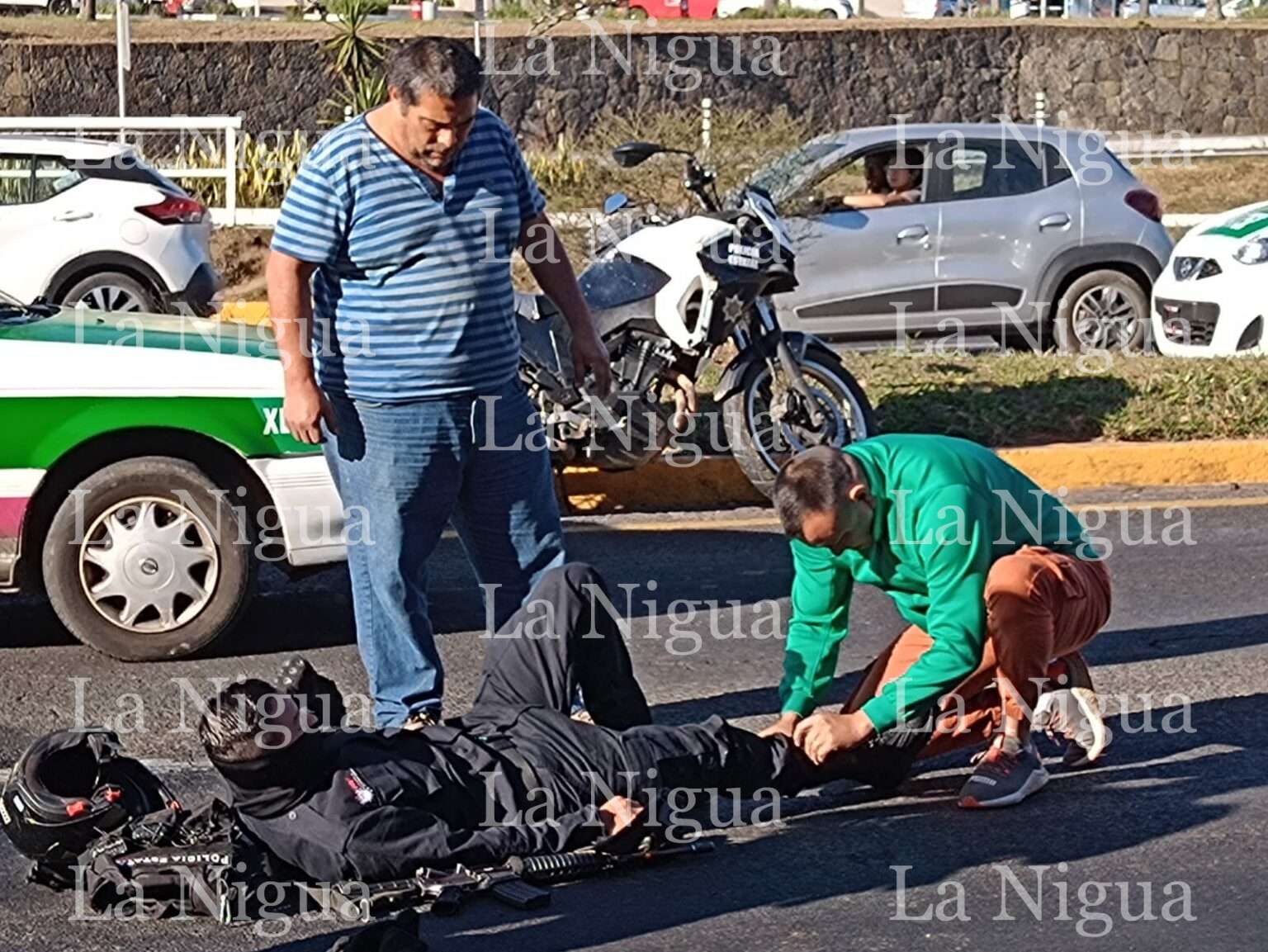 Atropellan a Policía Motorizado