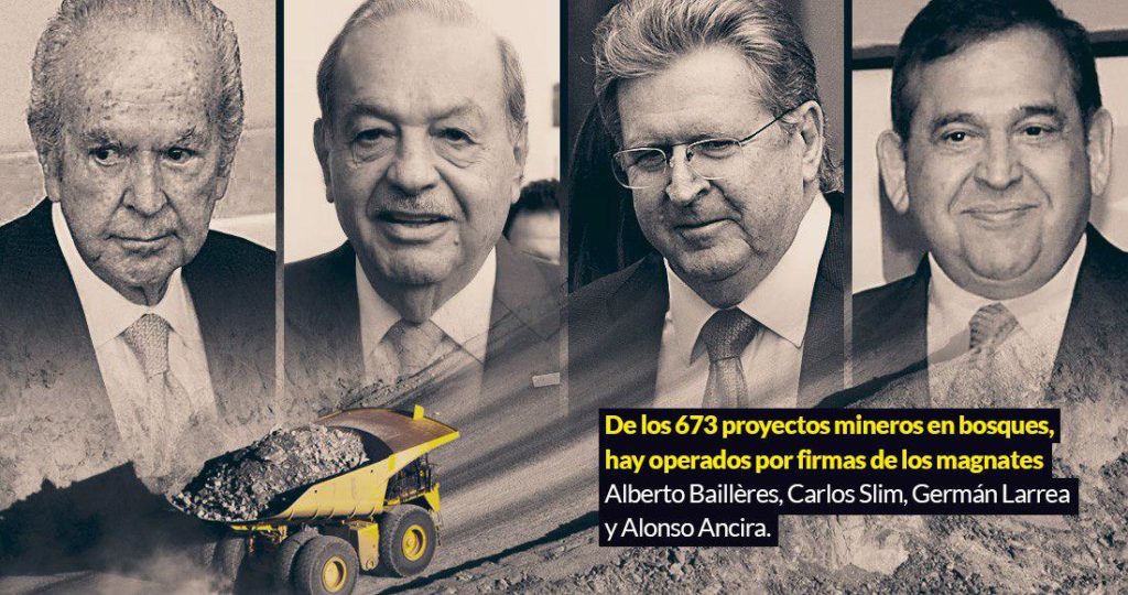 Minas de Slim, Baillères y Larrea dañan bosques y selvas de México